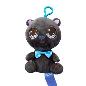 Big Baby Bearu Brown Plush Bow Tie Clip‎ On Stuffed Animal Toy